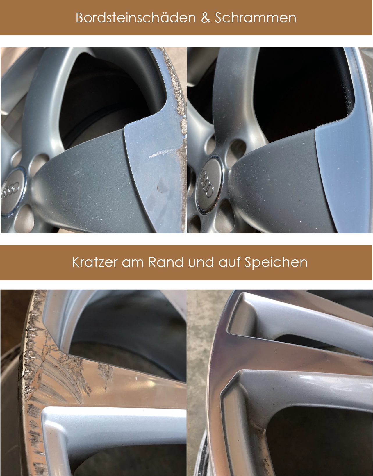 Felgenreparatur mit chemischer Entlackung und Pulverlackierung