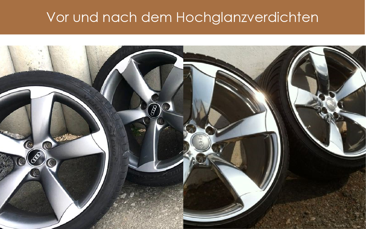 Hochglanzverdichten von Felgen